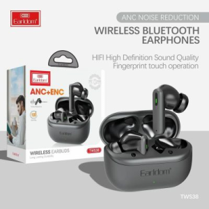 Earldom TWS38 Wireless Headphones with Active Noise Canceling (ANC) and Environmental Noise Canceling (ENC) Technology