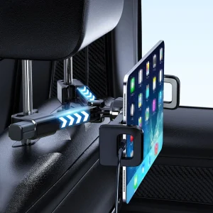 Car-mounted tablet computer bracket supports fixed telescopic rotating car rear ipad watching TV anti-shake